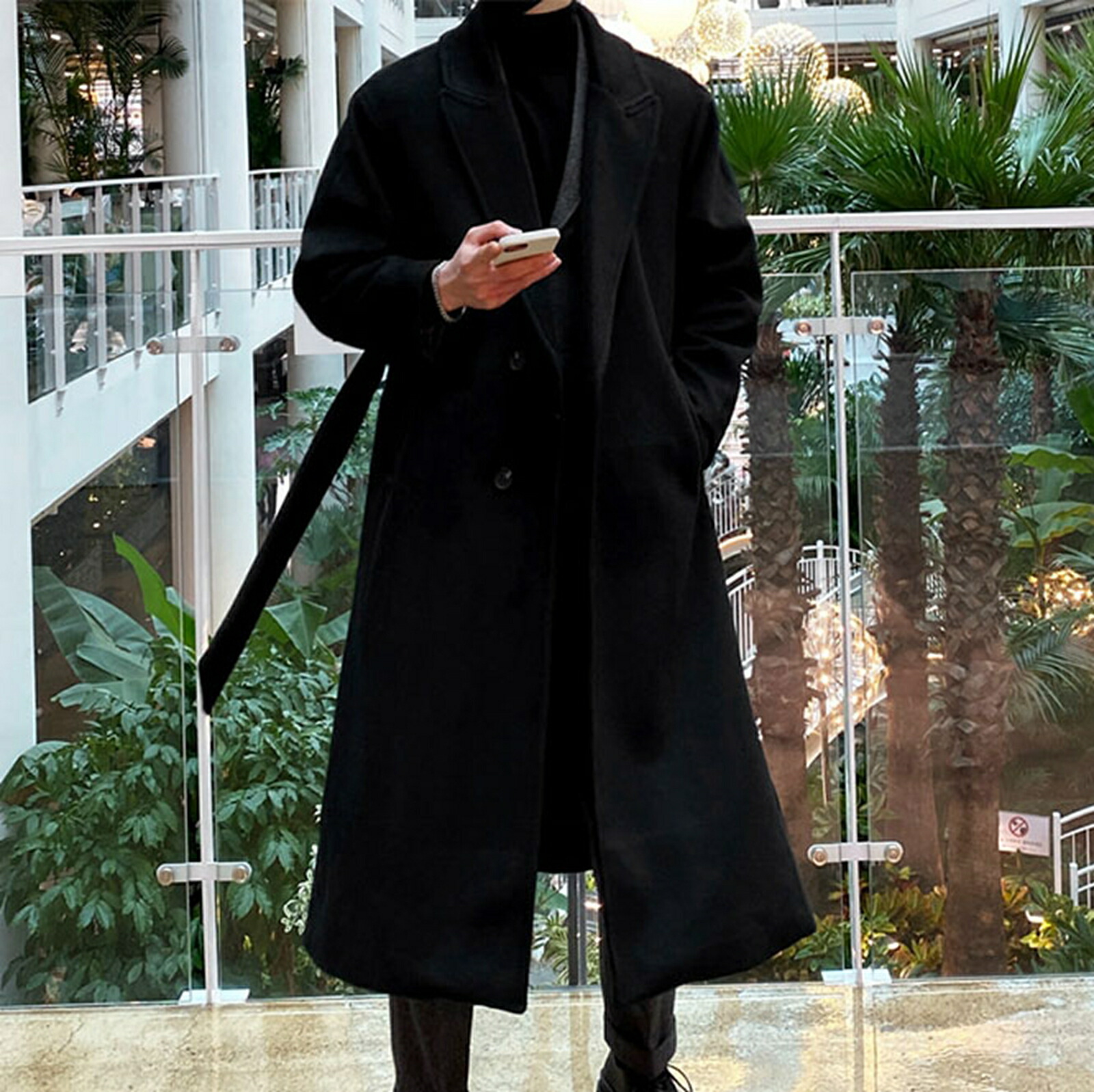 楽天市場】【20%OFFクーポン〜】チェスターコート 黒 ロングコート