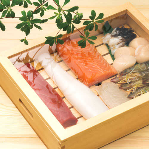 楽天市場】ネタ箱 中 目皿・木製蓋付 37.5x29xH7.7cm / 木製 業務用