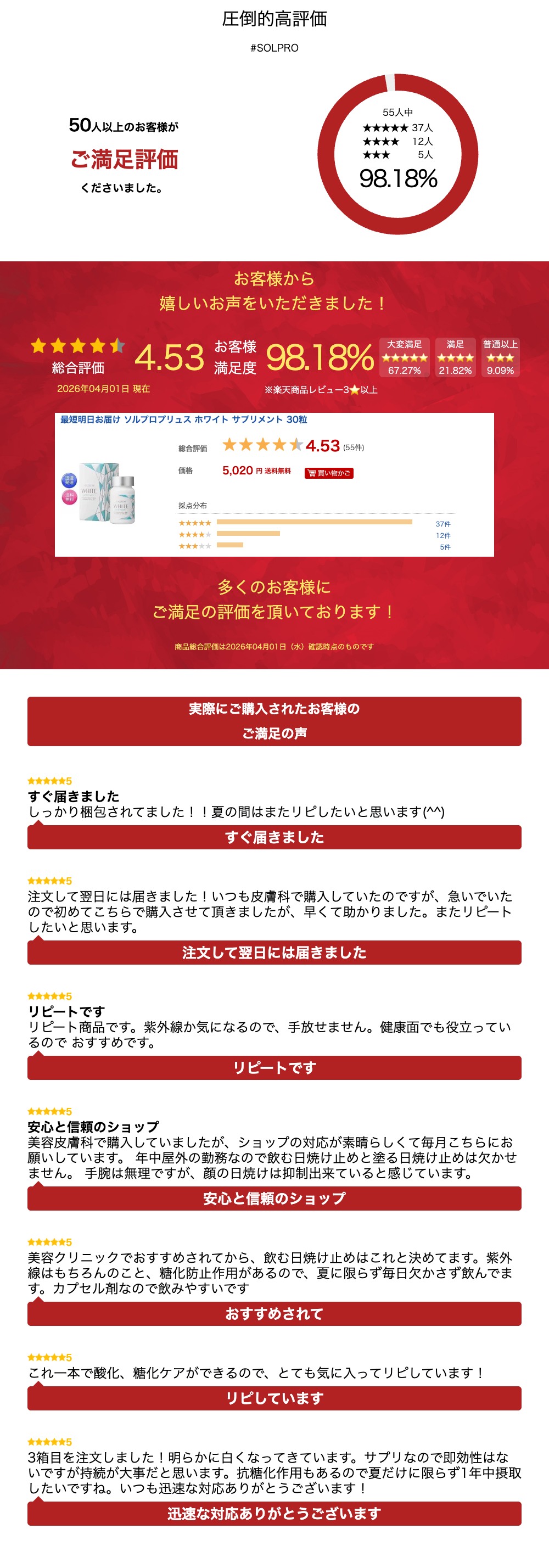 楽天市場】最短明日お届け ソルプロプリュス ホワイト サプリメント 30