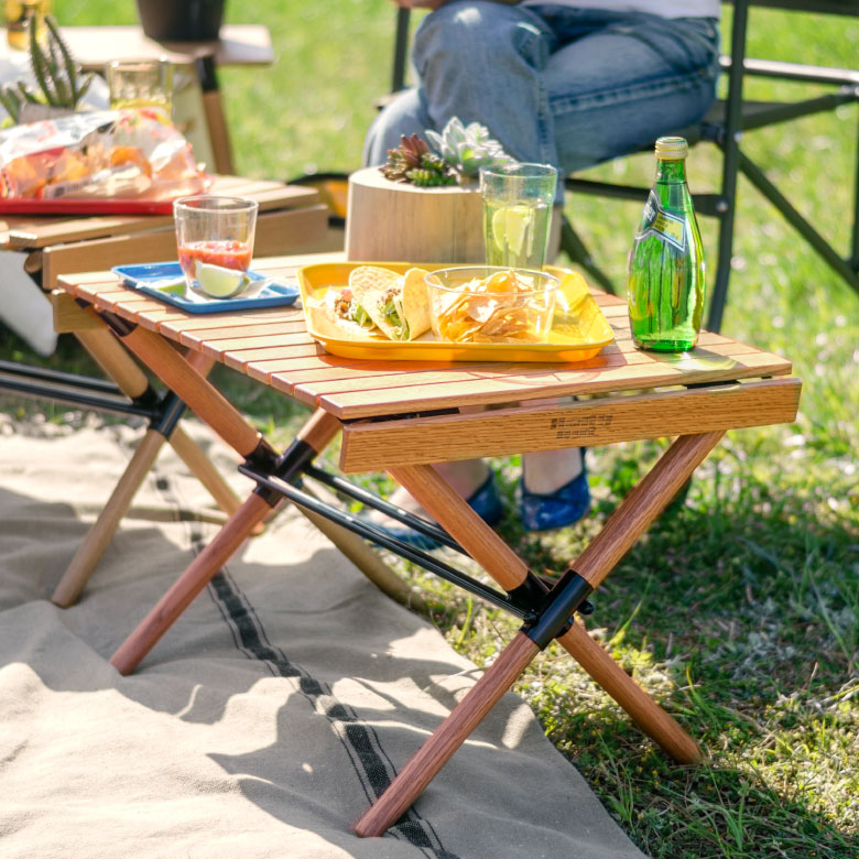 楽天市場】折りたたみ テーブル 木製 アウトドア 軽量 幅60cm 高さ40cm