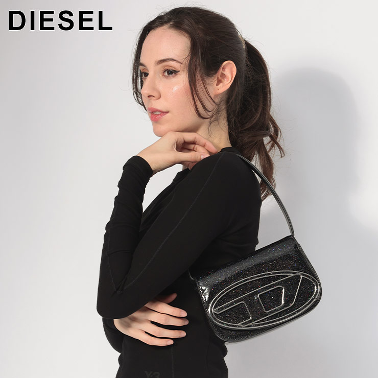 楽天市場】ディーゼル DIESEL グリッター Dロゴ 2WAY ハンドバッグ 1DR