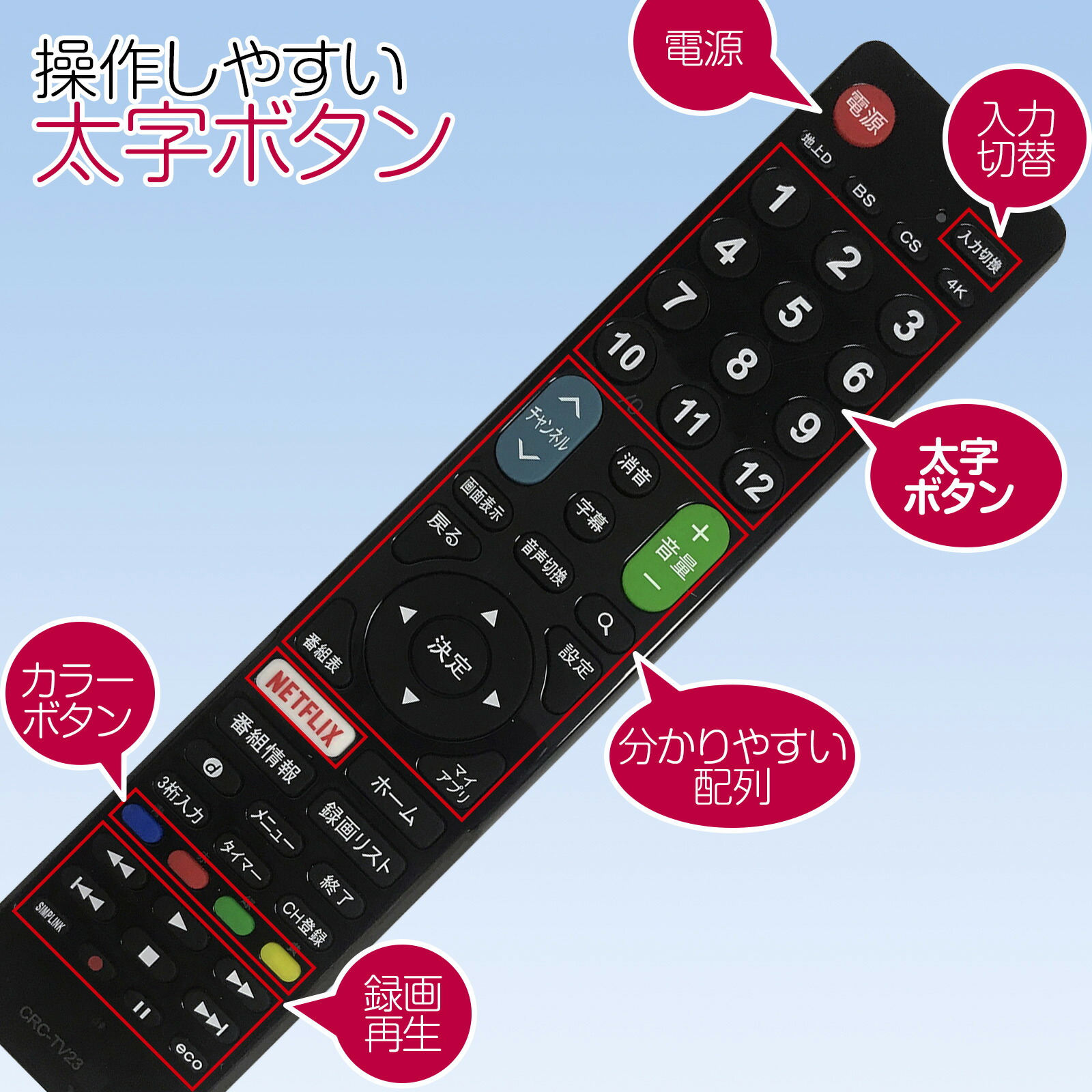 楽天市場】テレビリモコン 三菱電機テレビ互換用リモコン REAL