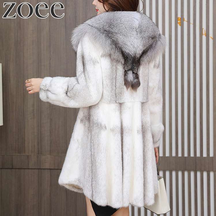 楽天市場】クロスミンクファーコート フォックスファー付き 高級 毛皮