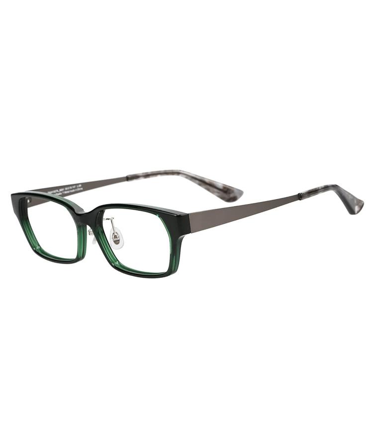 楽天市場】|スクエア型 メガネ(グリーン(クリア)) 眼鏡 検眼調整 伊達
