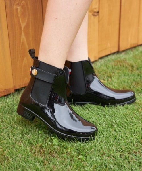 楽天市場】メタルディテールアンクルレインブーツ／トミー