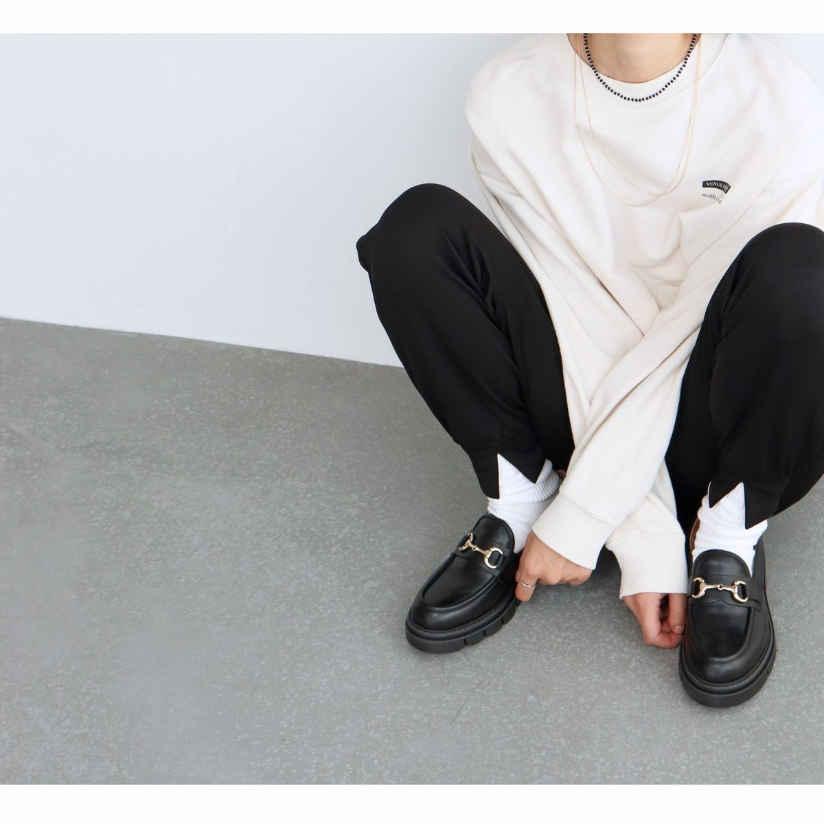 楽天市場】CORSO ROMA 9◇4cmヒール◇トラックソールビットローファー