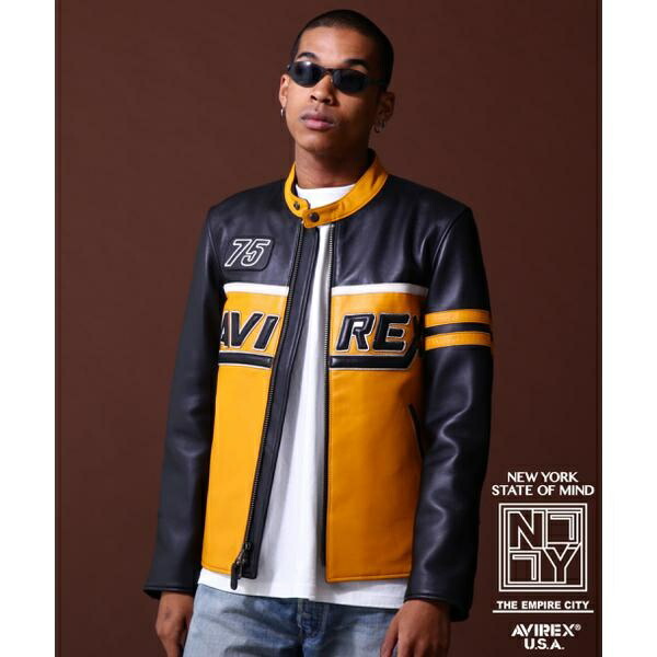 楽天市場】《COLLECTION》LEATHER RACING JACKET ／ レザー レーシング