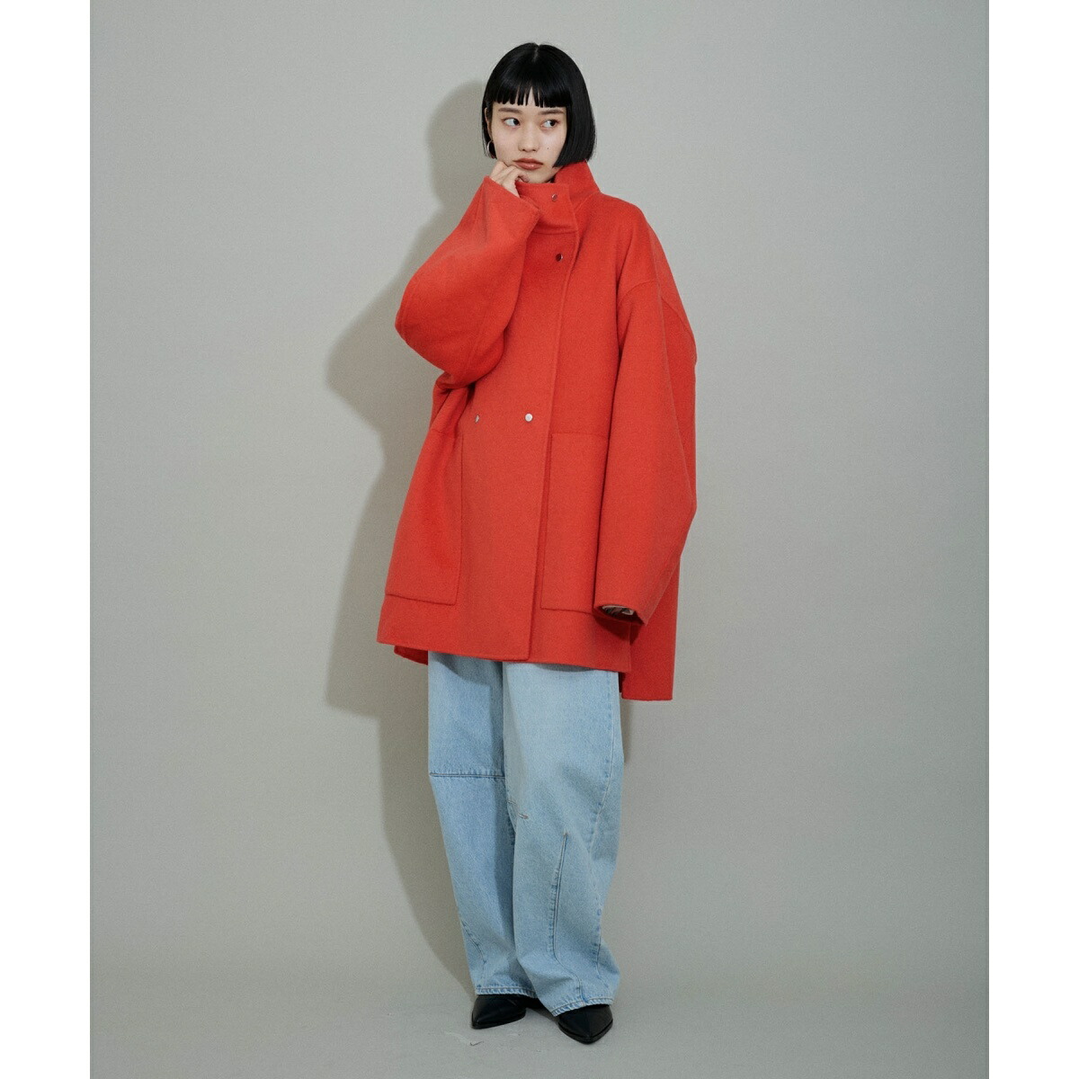 楽天市場】【WEB限定・サステナブル】スタンドカラーハーフリバー