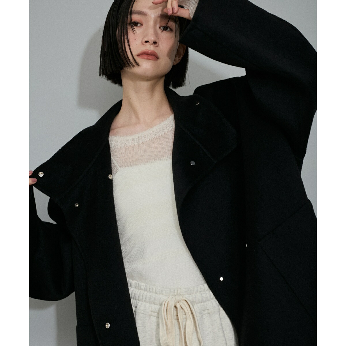 楽天市場】【WEB限定・サステナブル】スタンドカラーハーフリバー