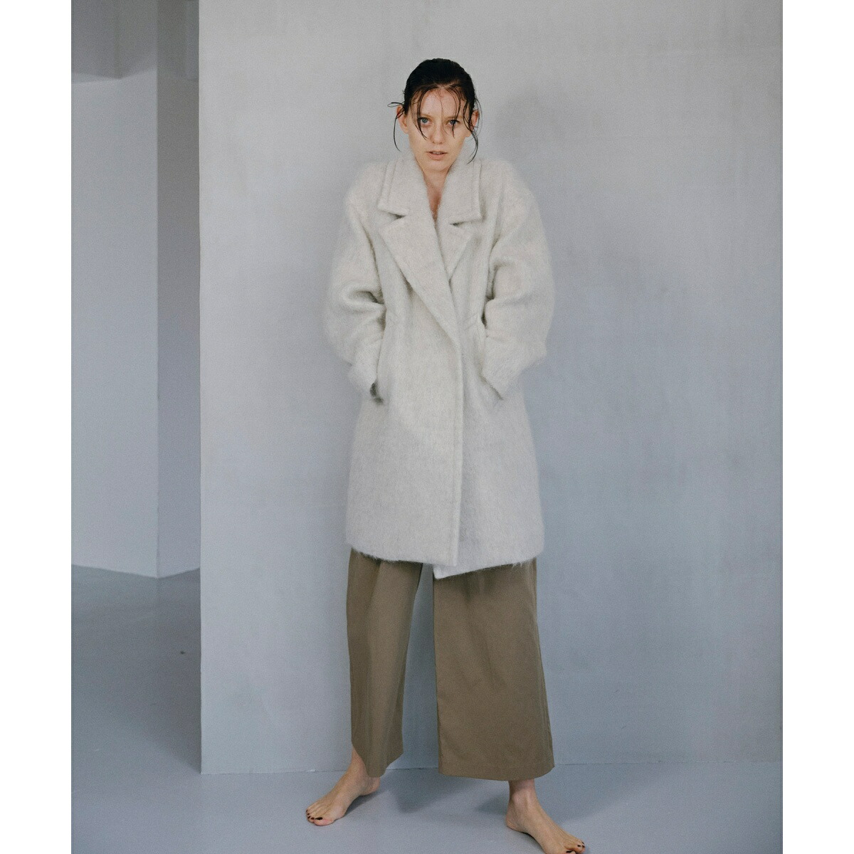 楽天市場】ウェーブシャギーミドルコート／アダムエロペ（ADAM ET ROPE