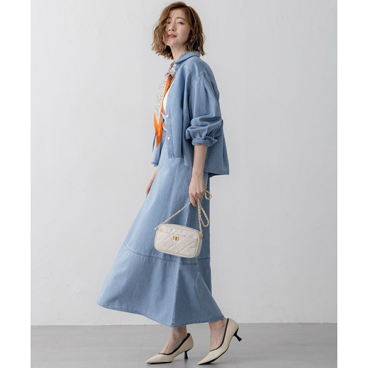 楽天市場】【Oggi3月号掲載/洗える】ライトダンガリー クロップド