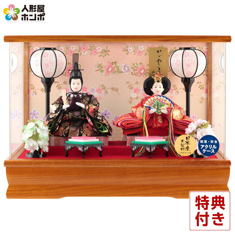 楽天市場】雛人形 コンパクト ひな人形 ケース飾り 親王飾り 藤翁作 姫
