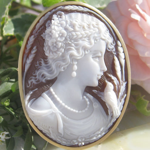 楽天市場】Salvatore Peluso作サードニクスシェル カメオK18