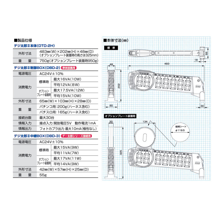 楽天市場】デジ太郎2（デー太郎ランプ接続用）10台 大一電機産業 計数