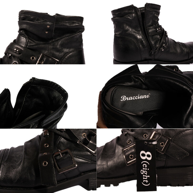 楽天市場】エンジニアブーツ メンズ ブーツ PUレザー レザー PUレザー