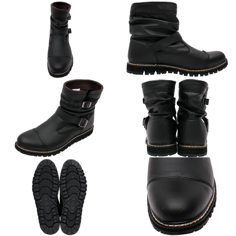 楽天市場】エンジニアブーツ メンズ PUレザー 【 送料無料 】全2色