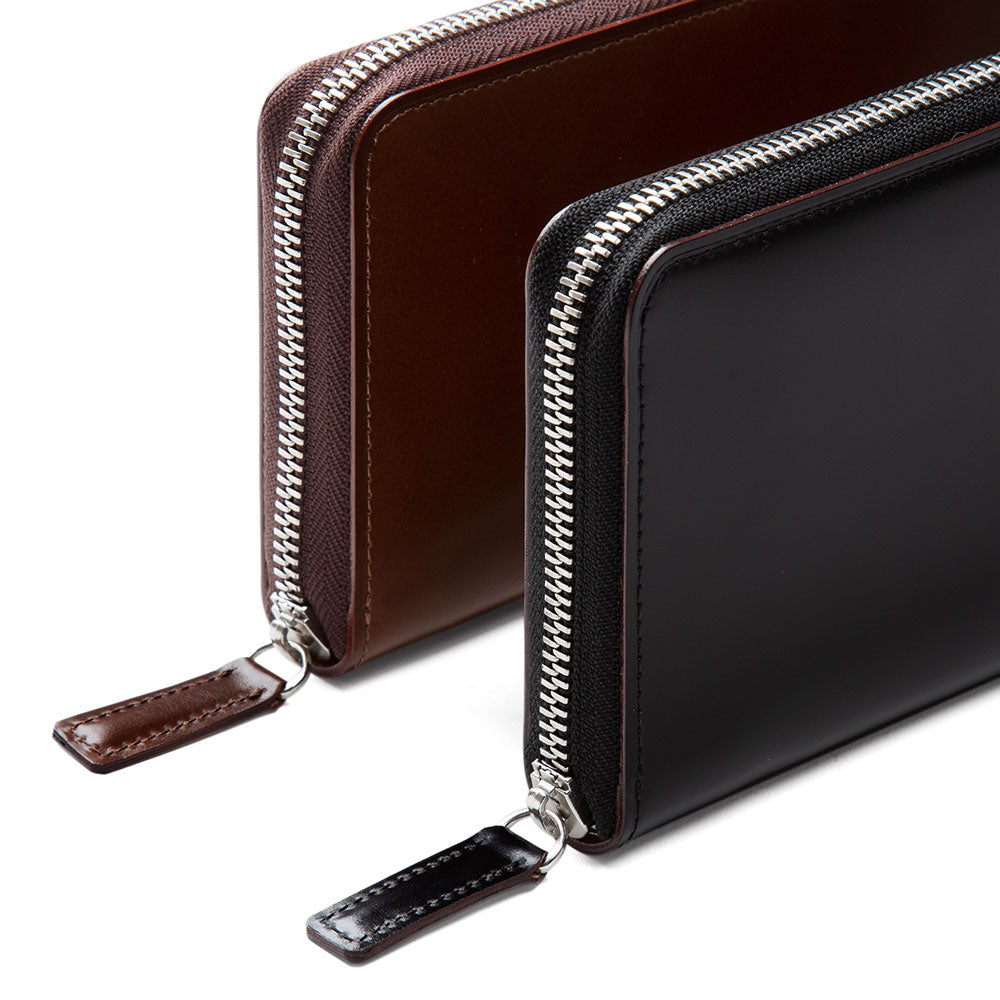 Cordovan Zip Long Wallet - Cordovan - –Timeless Leather Designs