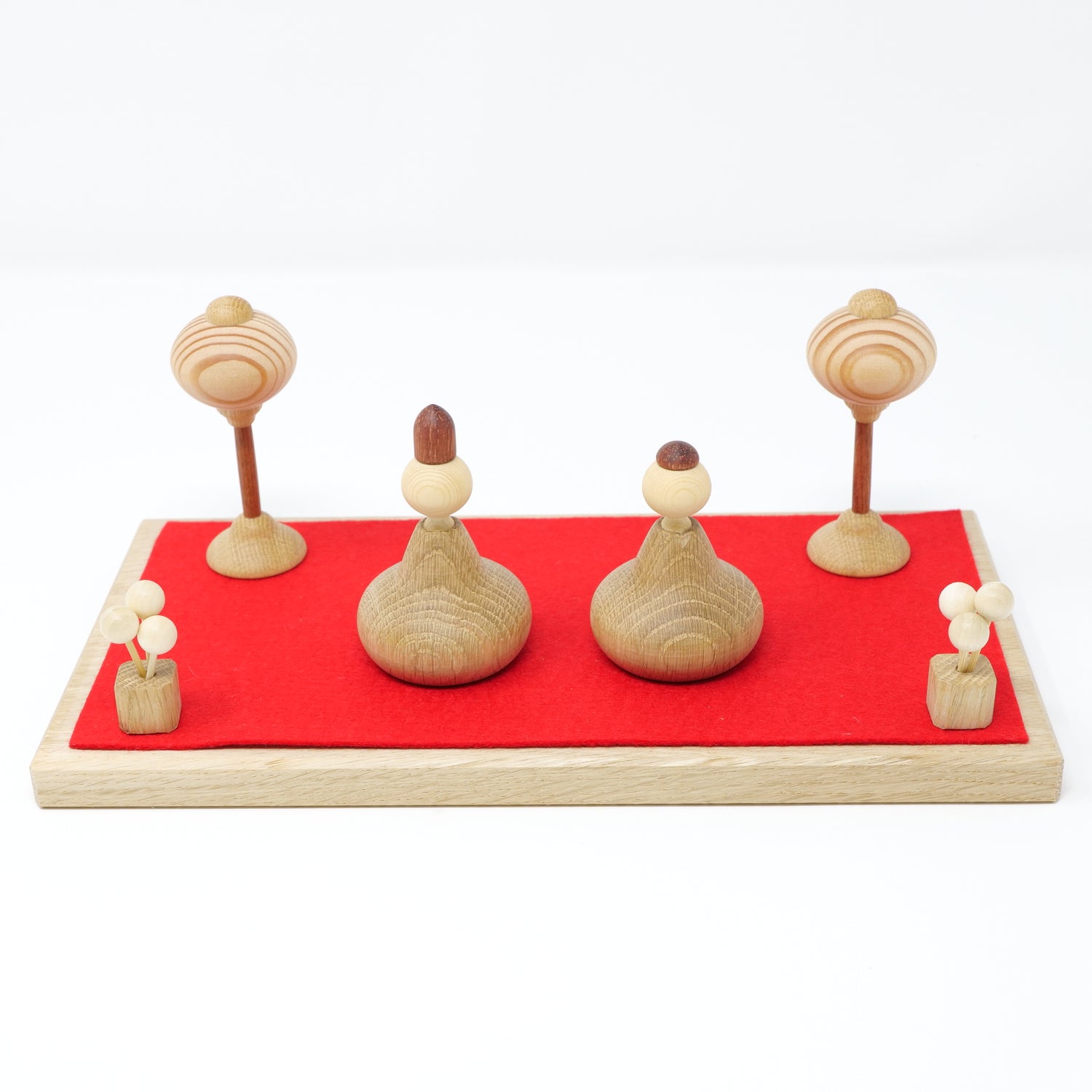 ろくろ細工の三浦木地 ：雛人形】ひなセット ミニ 三浦木地（日本