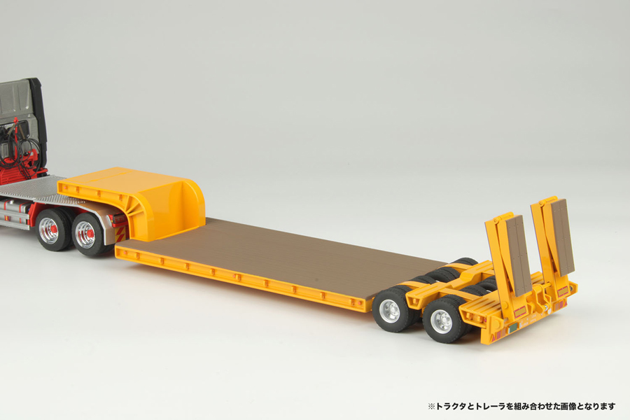 1/50 16輪 中低床重量物運搬用トレーラ ライトグリーン【KK1013KB