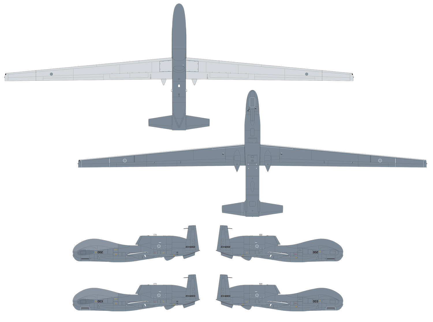 1/72 航空自衛隊 無人偵察機 RQ-4B グローバルホーク 三沢基地 偵察