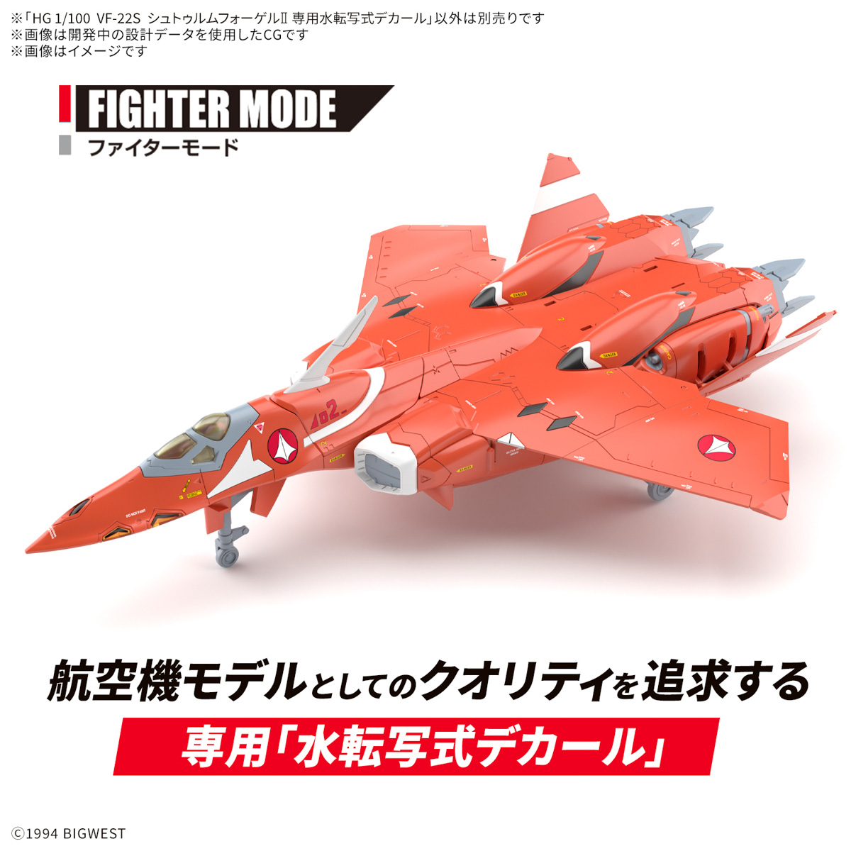 HG 1/100 VF-22S シュトゥルムフォーゲルII 専用水転写式デカール