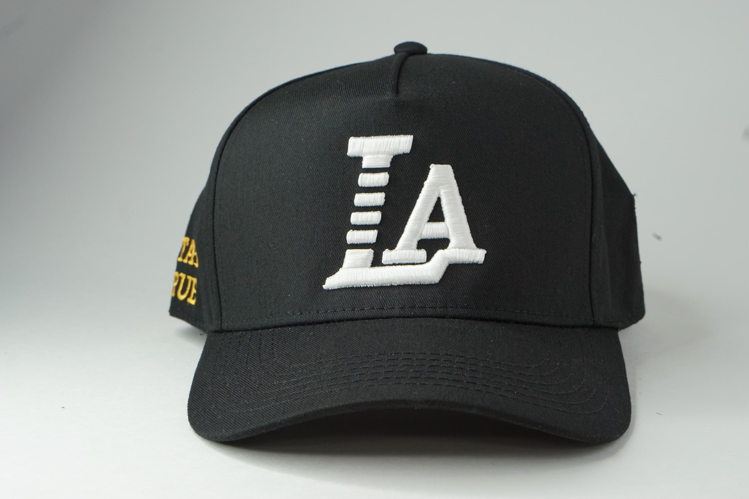 Midnight Black LA snapback hat