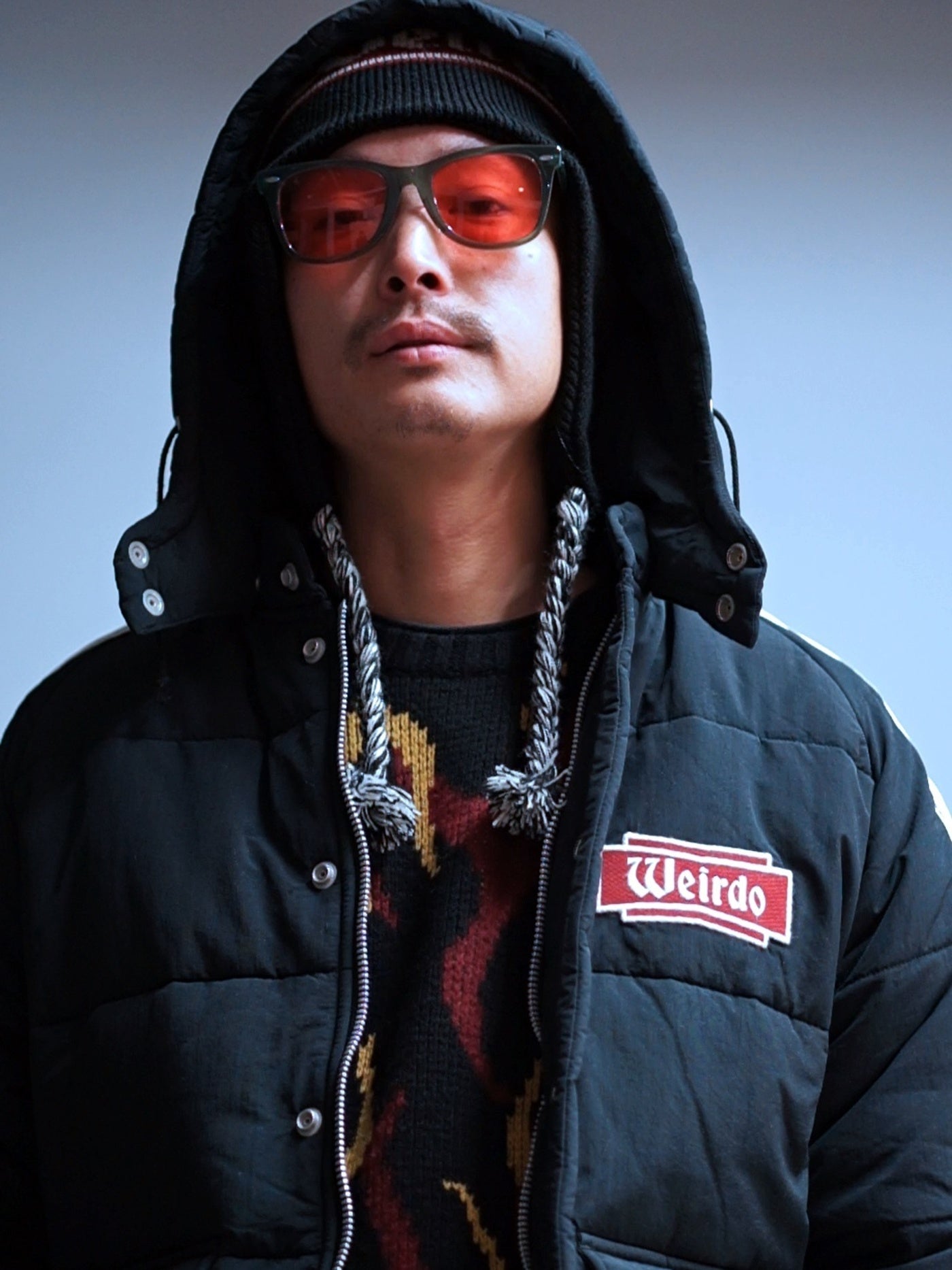 WEIRDO | FLAME - RACING JACKET - Black ウィアード レーシング