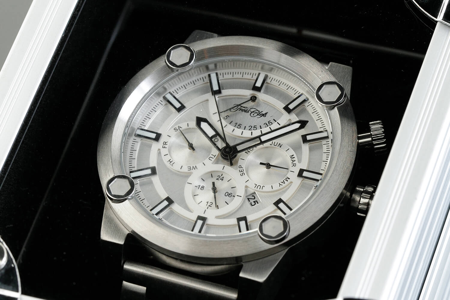 メタル&革ベルト・セット時計(White) | トワクレ｜Trois Clefs