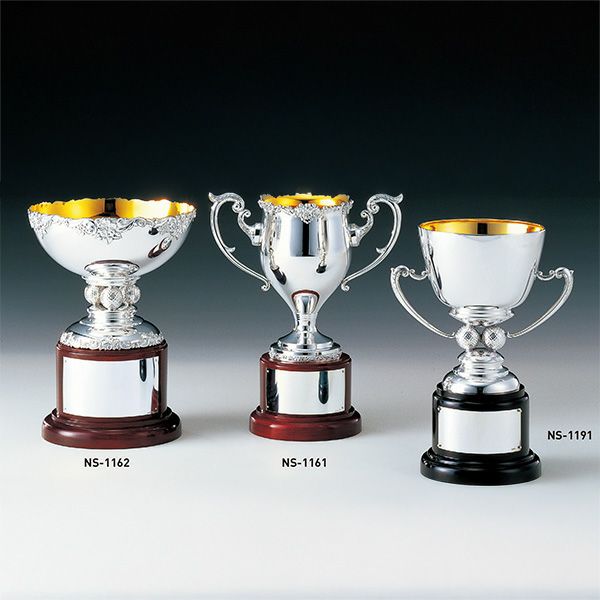銀製品 ゴルフ用 優勝カップ NS-1162ABCD 高さ300mm～130mm【プレート