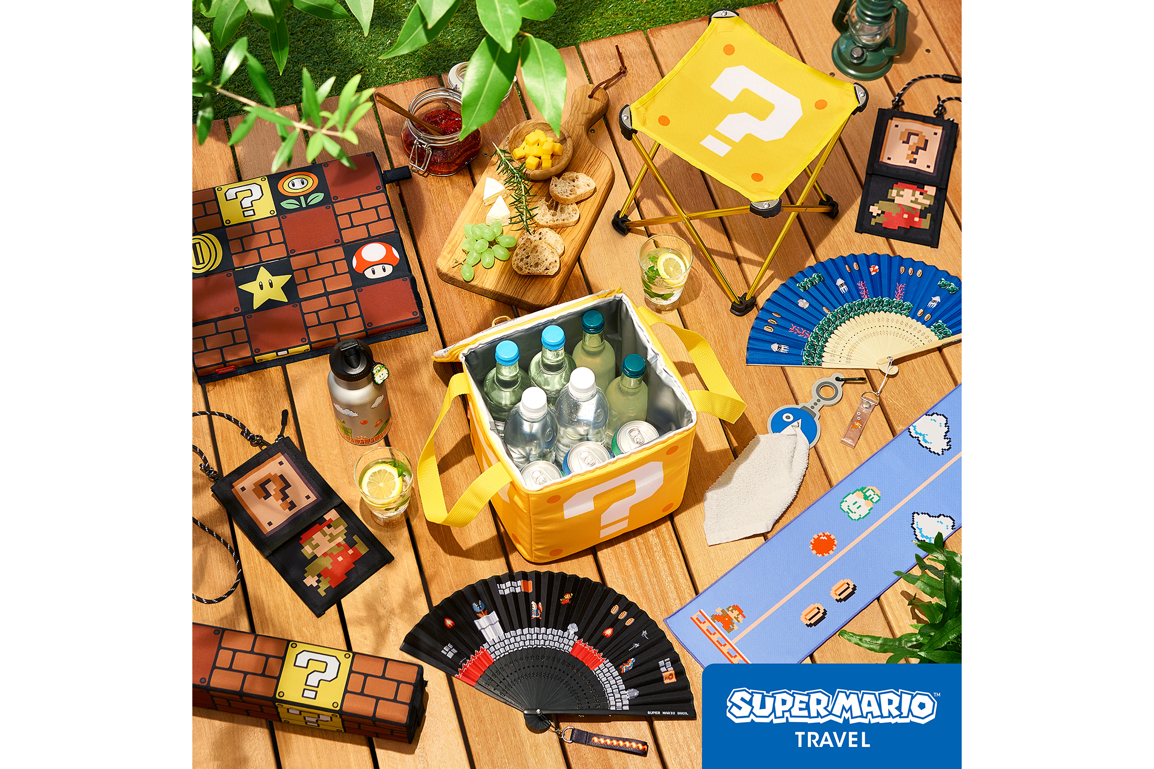 任天堂、スーパーマリオのクーラーボックスや折りたたみスツールなど