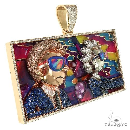 Rick And Morty Diamond Pendant 66367 – TraxNYC