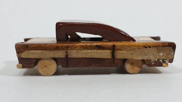 Vintage Cuban Handmade Wooden Model Classic Car Vehicle With