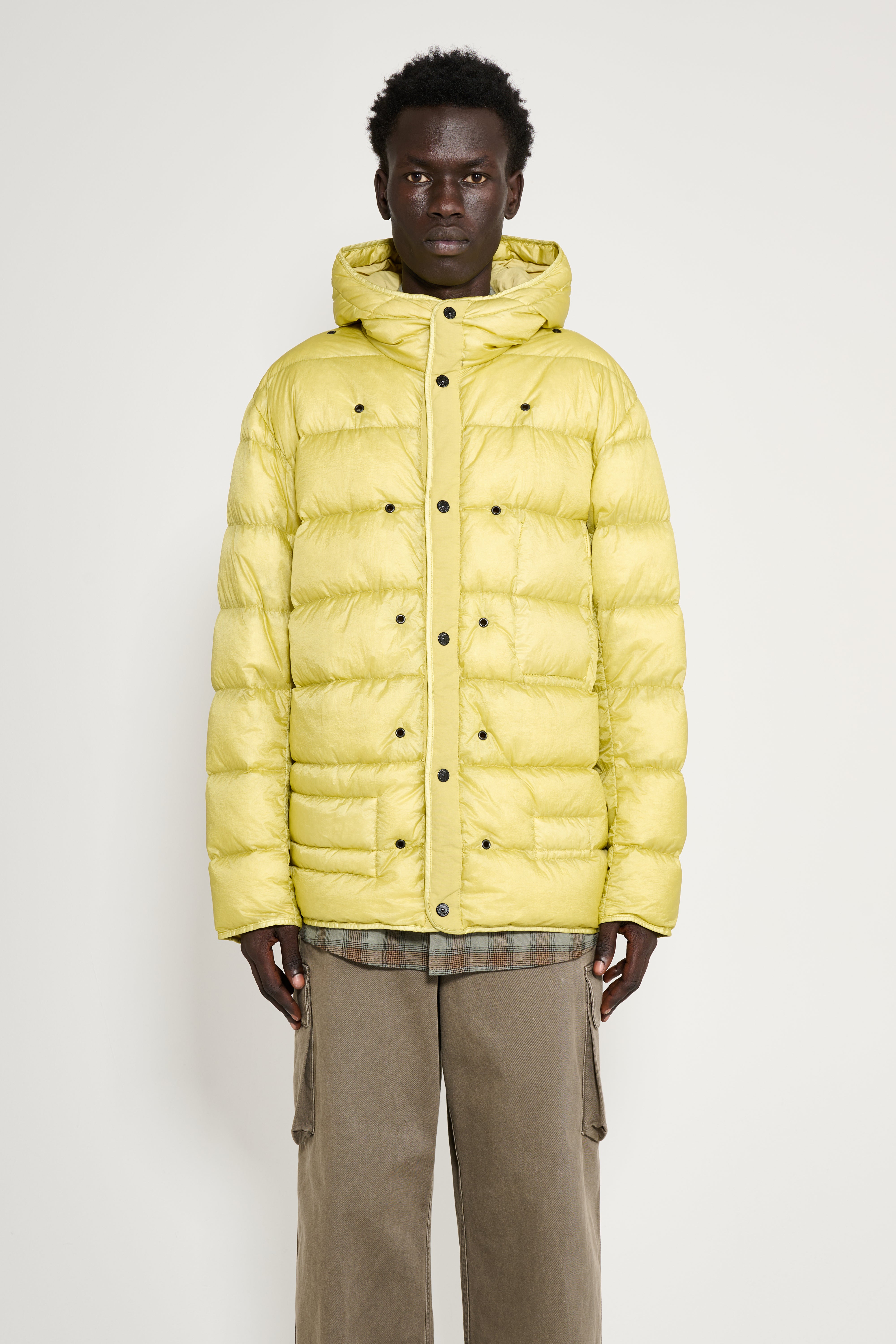 Stone Island Wrinkled Corduroy 500-TC Parka Military Green – Très Bien