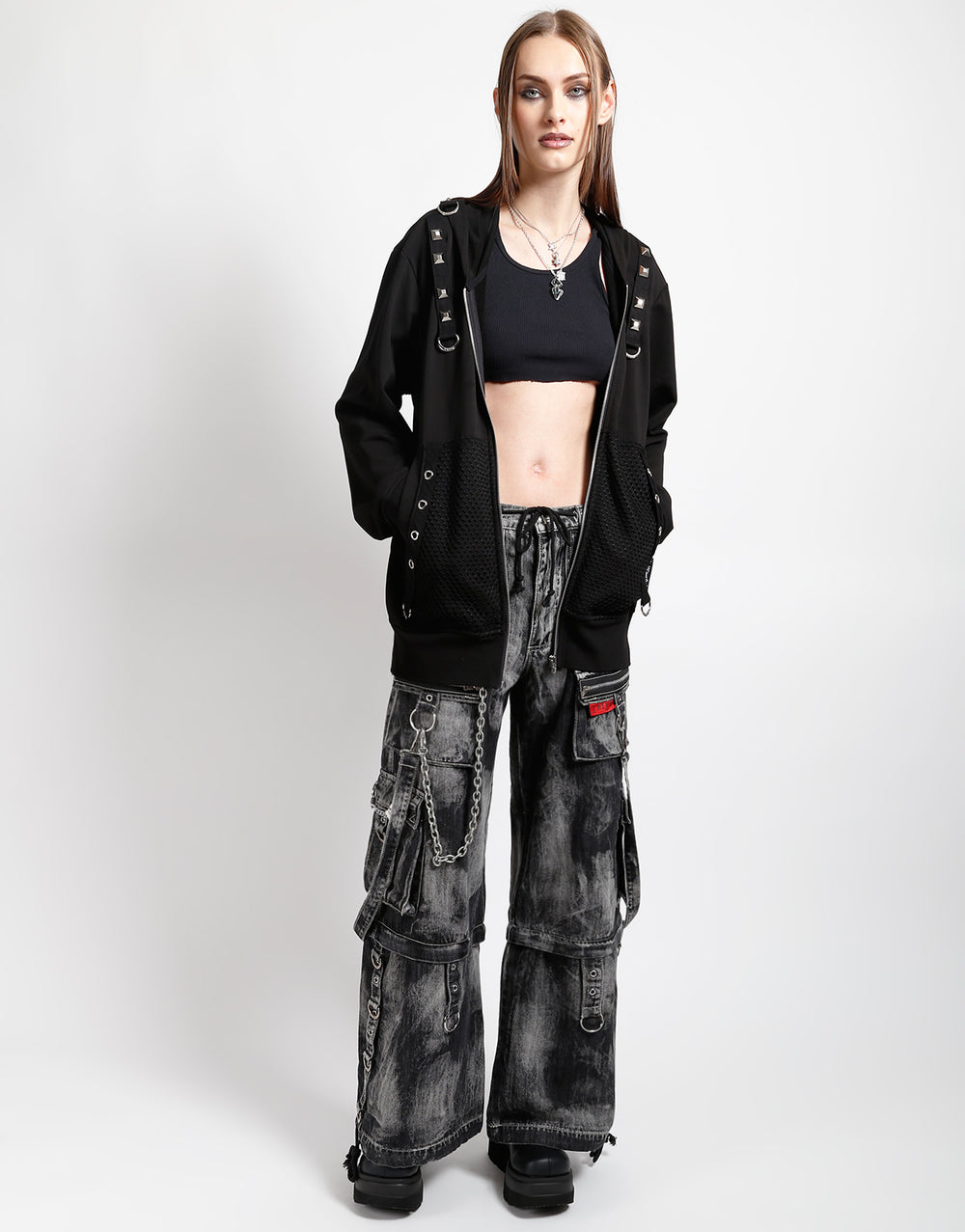 TRIPP NYC - ZIP LOCK PANT CLOUD WASH BLACK DENIM