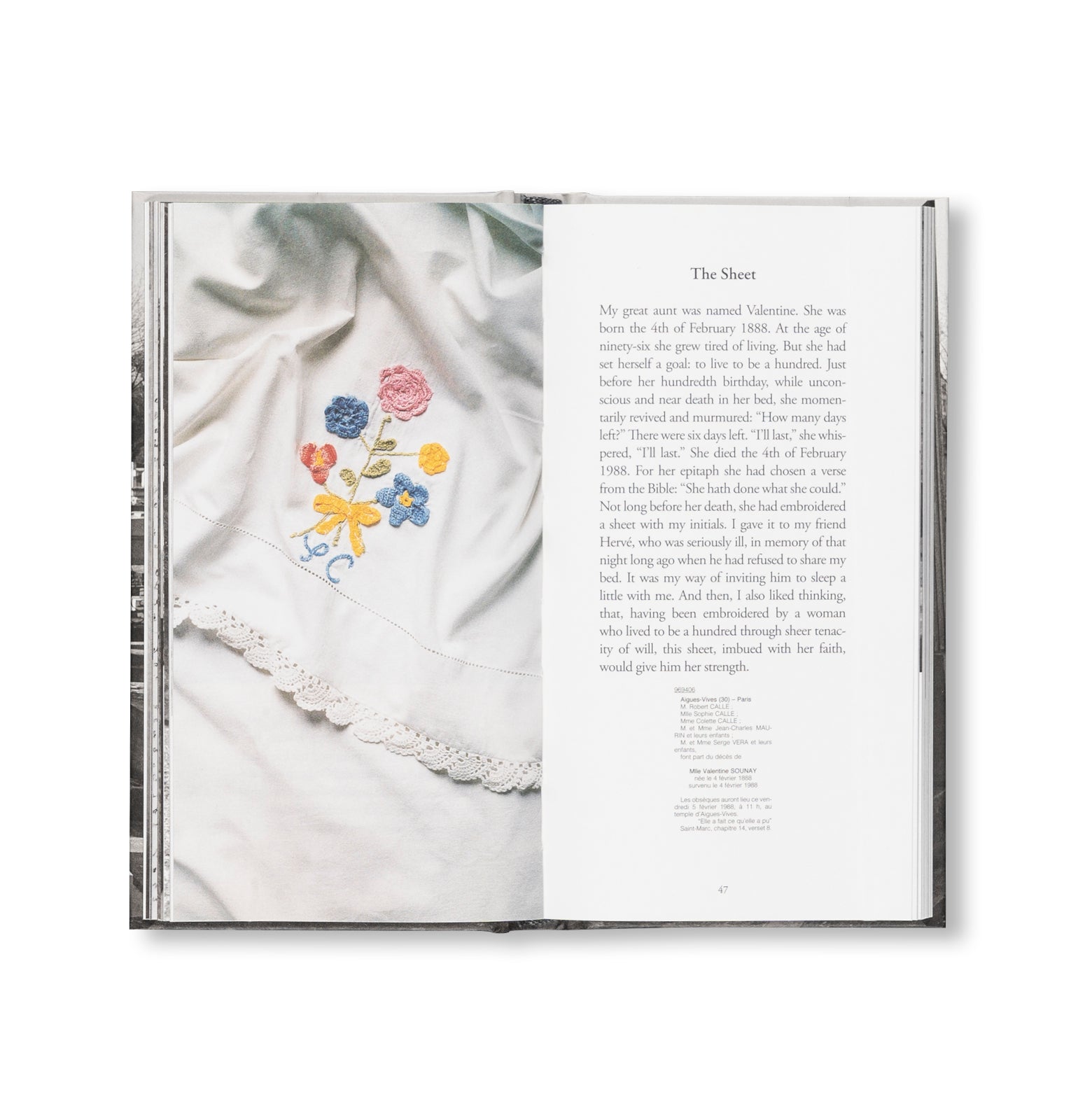 TRUE STORIES by Sophie Calle – twelvebooks