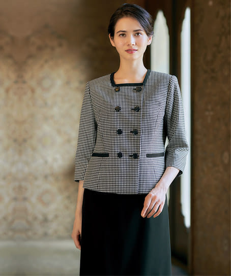 MARY QUANT】ジャケット（千鳥・帯電防止・ストレッチ） M43331 | 事務