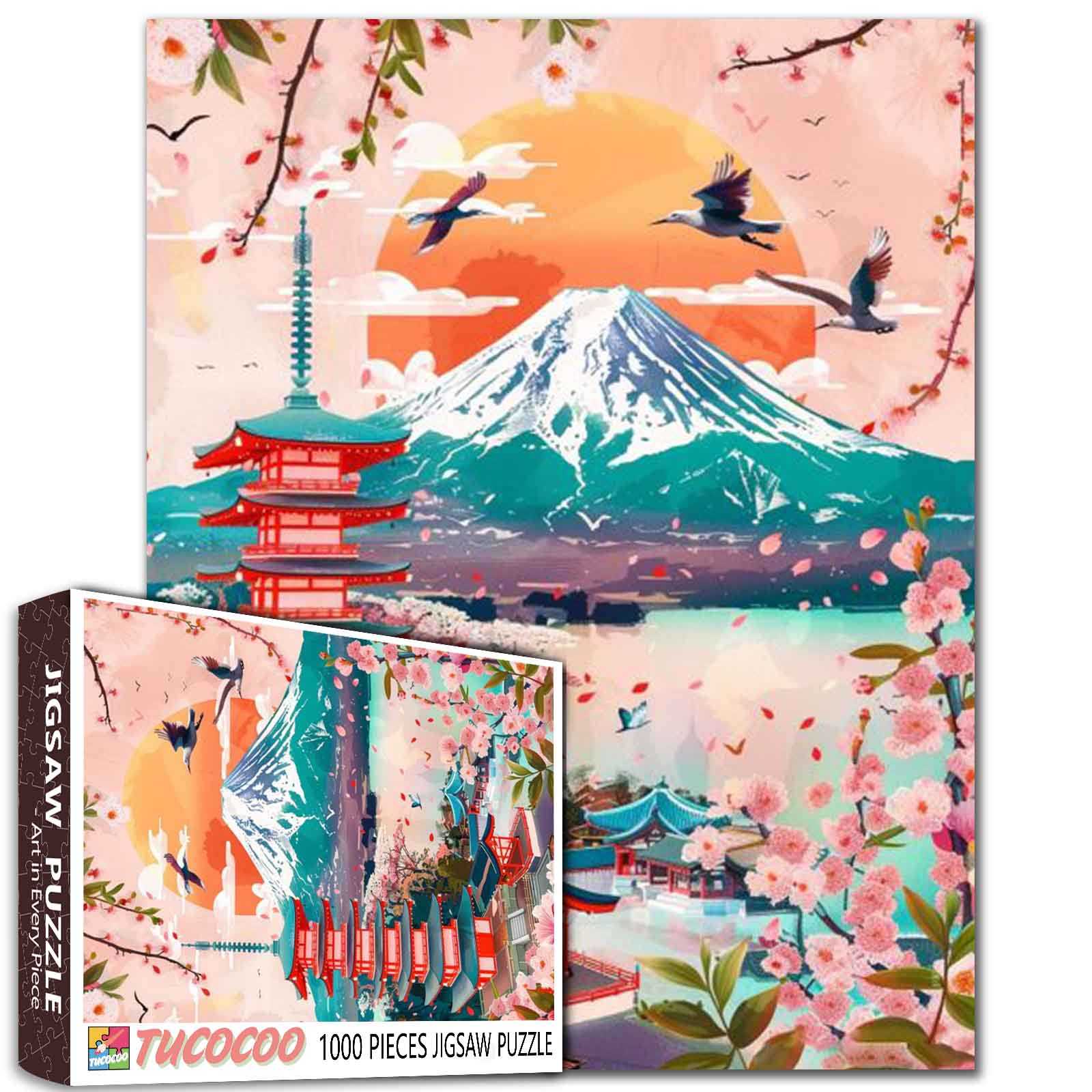 Cherry Blossoms and Mount Fuji Jigsaw Puzzle – Tucocoo