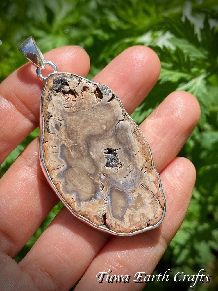 石全長4.6cm 大ぶり高品質ブルーフォレスト 珪化木 ペトリファイド