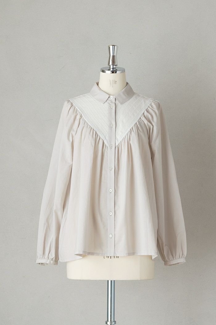 MAGALI マガリ コットンシルク・リボンタイブラウス(25SS) | T.T. GARRET