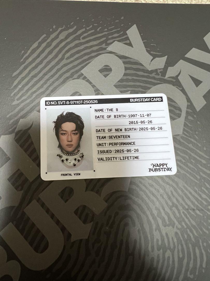 ID card THE8 happy birthday seventeen New | Mercari