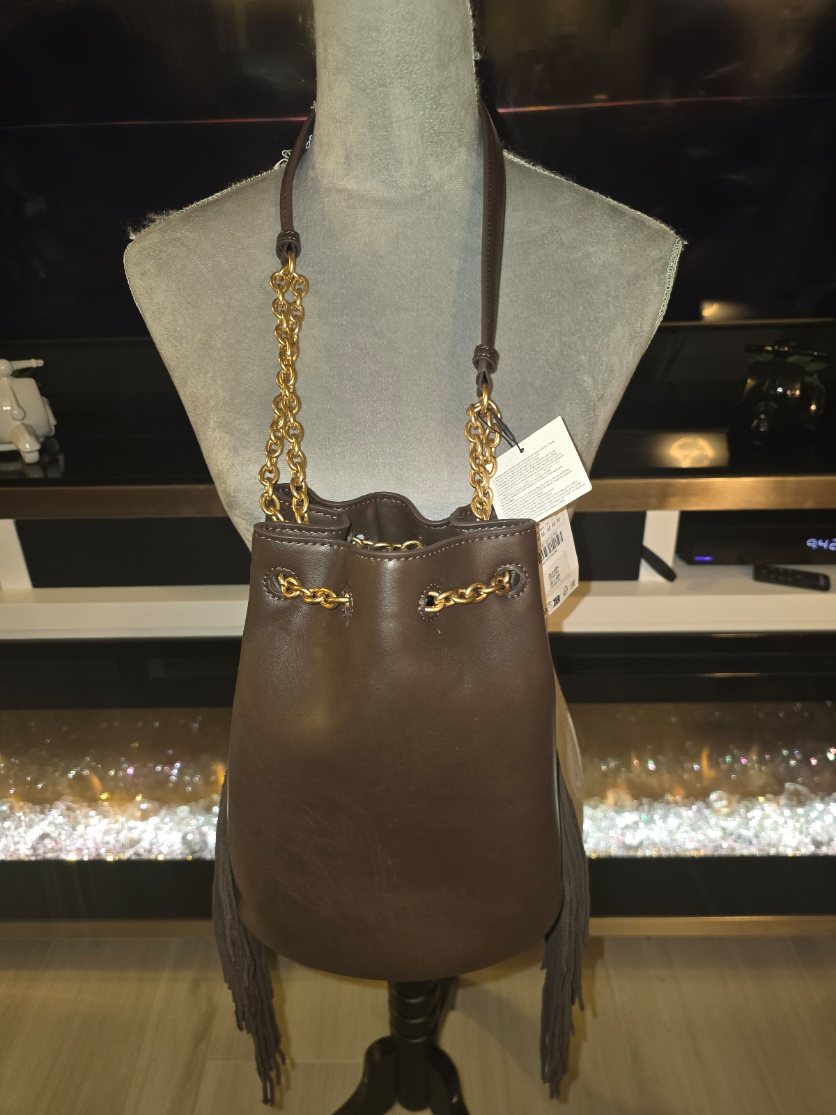 ZARA Fringe Bucket bag and shoes 6.5 (37) New | Mercari