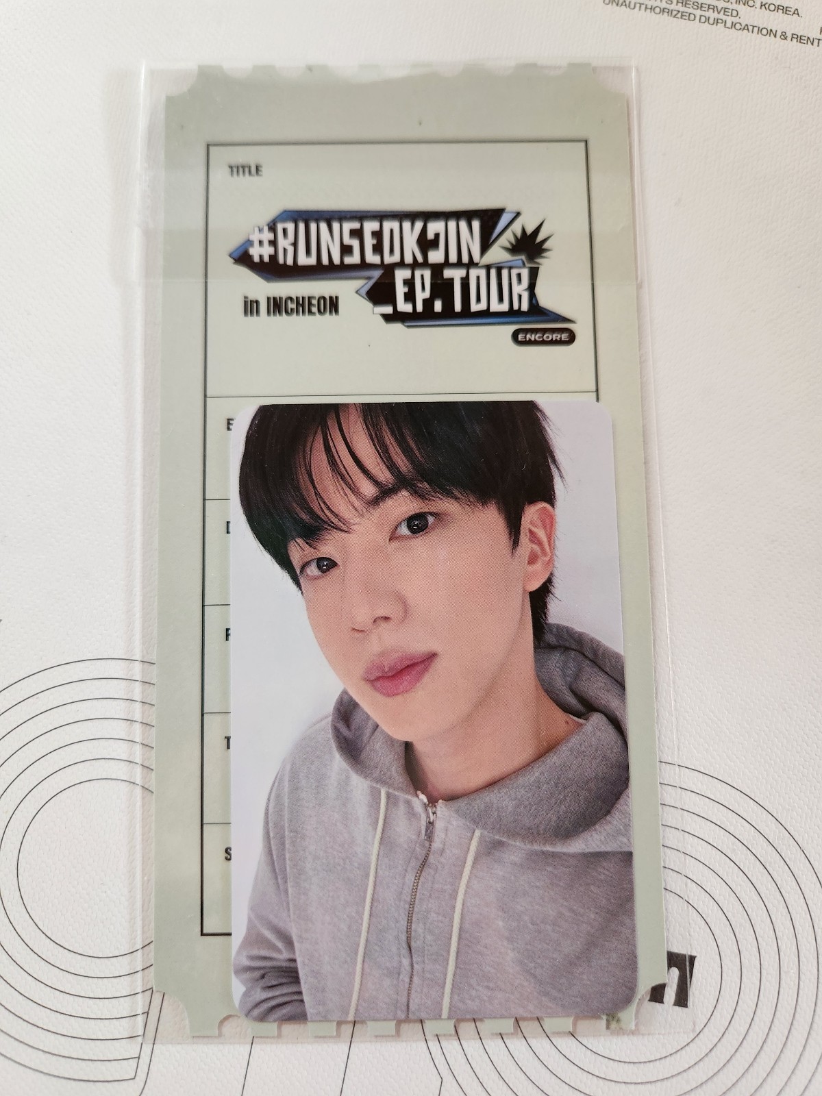 BTS Jin Runseokjin Encore Concert Ticket & | Mercari