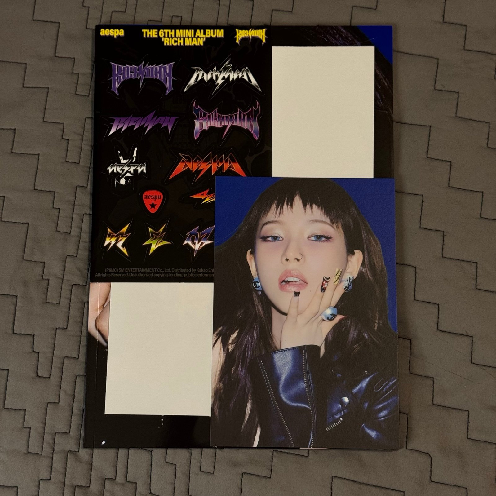 aespa Rich Man KARINA Signed Postcard + | Mercari