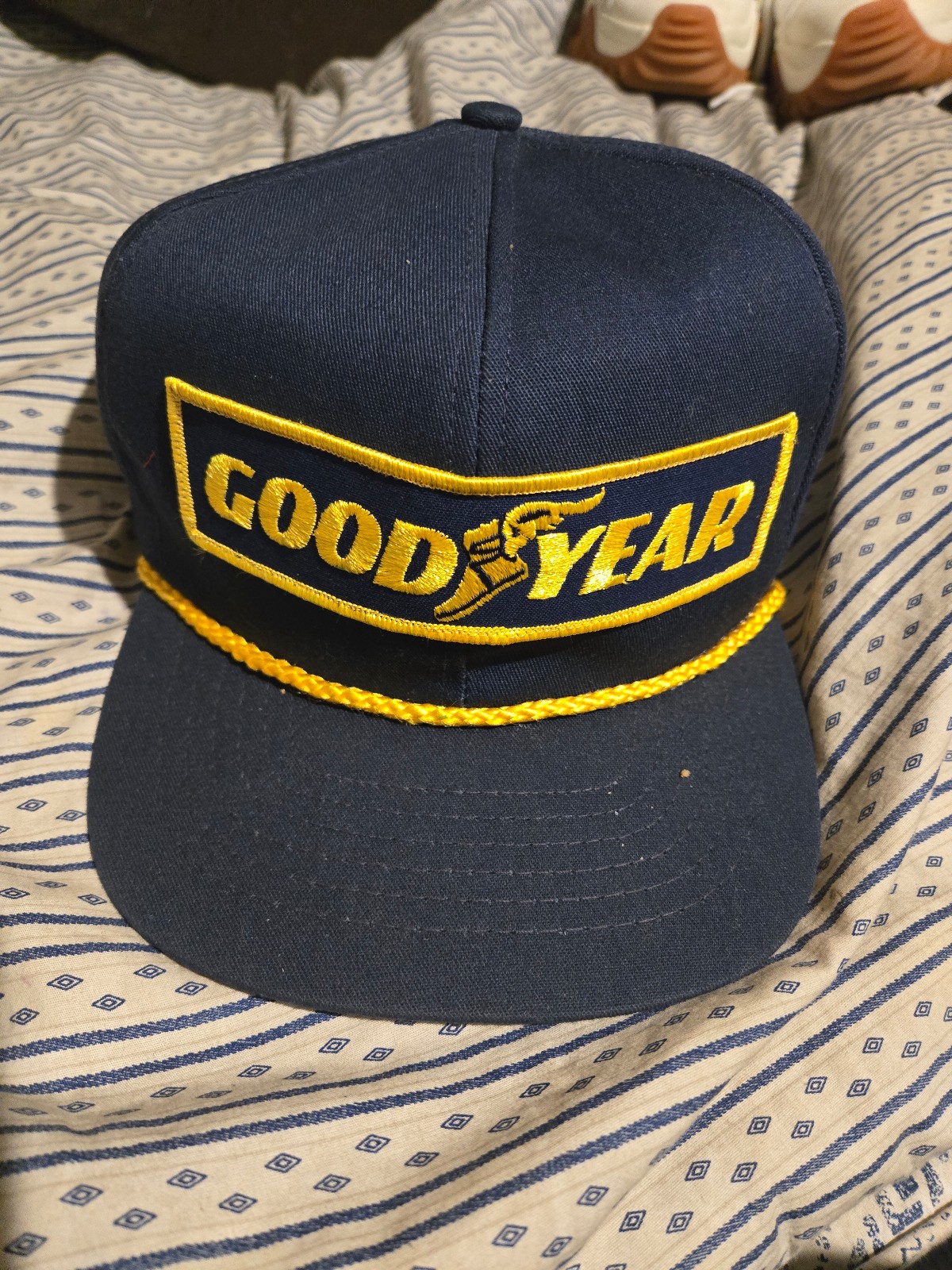 Vintage Goodyear racing blue cap Swingster | Mercari