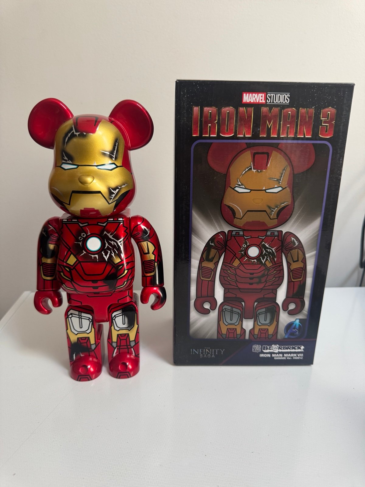 Bearbrick BE@RBRICK IRON MAN MARK VII DAMAGE 400% X Marvel Iron