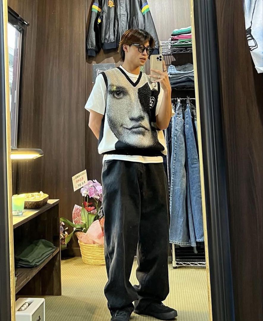 STUSSY PHOTO JACQUARD VEST ニット セーターベスト Stussy Photo