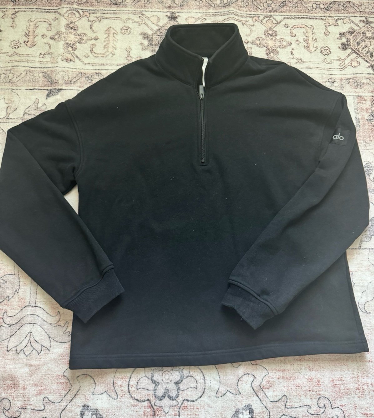 Alo Renown Heavy Weight 1/4 Zip Lサイズ ブラック 黒 Renown Heavy