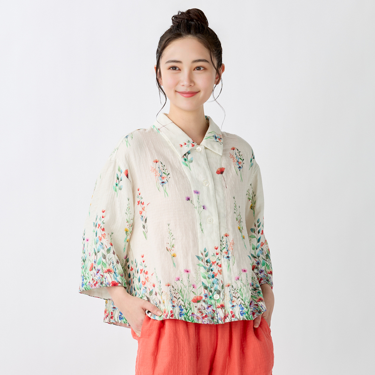 マシュマロガーゼブルームレディスブラウス（RTS19606）-UCHINO-women