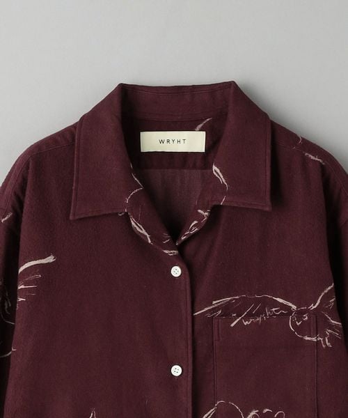 WRYHT＞アニマルドローイングプリント シャツ