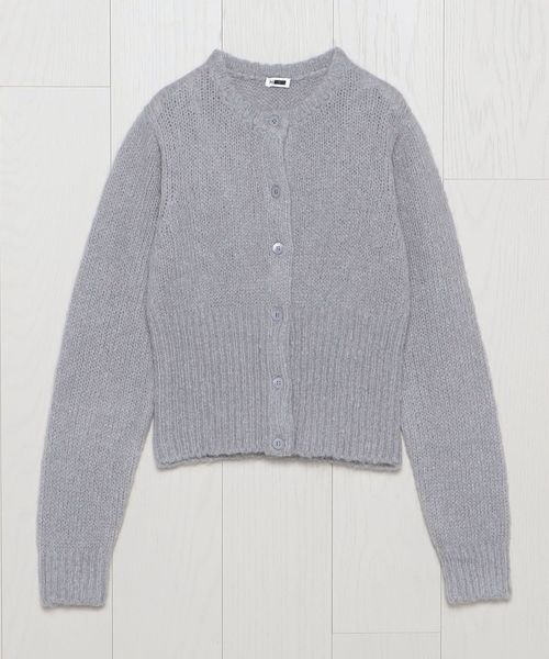 H＞ウールモヘヤ ショートカーディガン